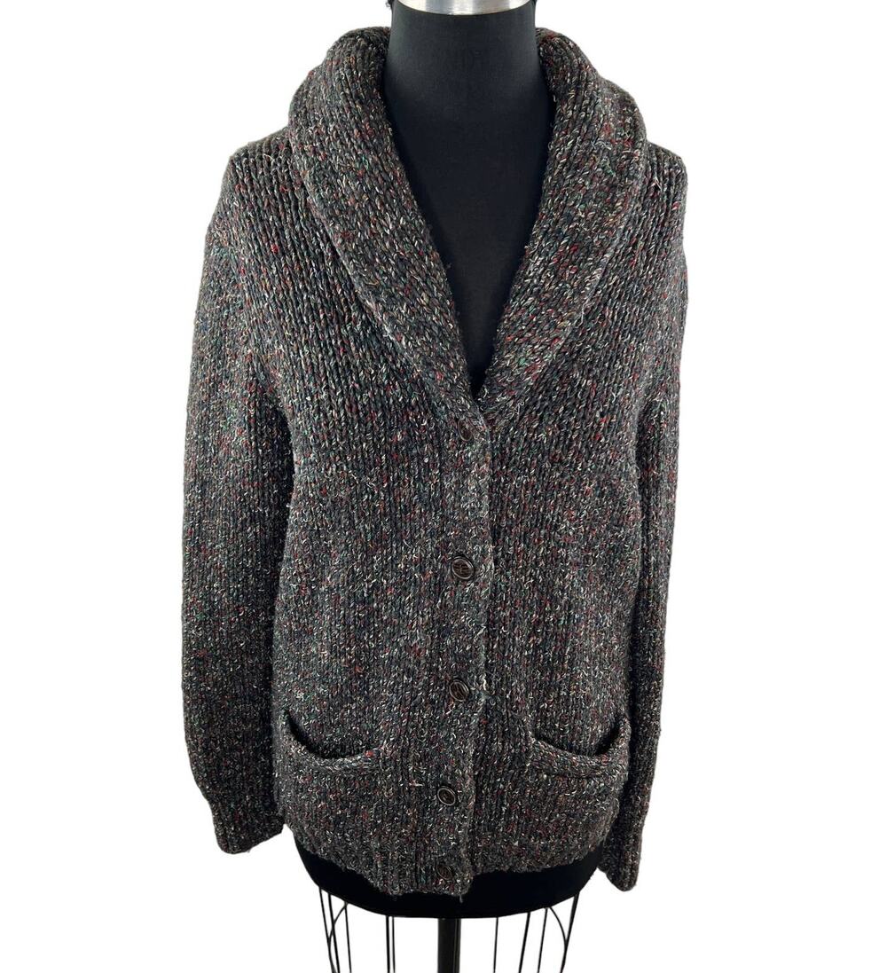 Ralph Lauren Denim & Supply Gray Multi Color Knit M Cardigan Sweater Shawl